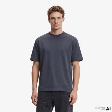  Calvin Klein Releaxed Standard Logo Crewnk Erkek Lacivert T-Shirt