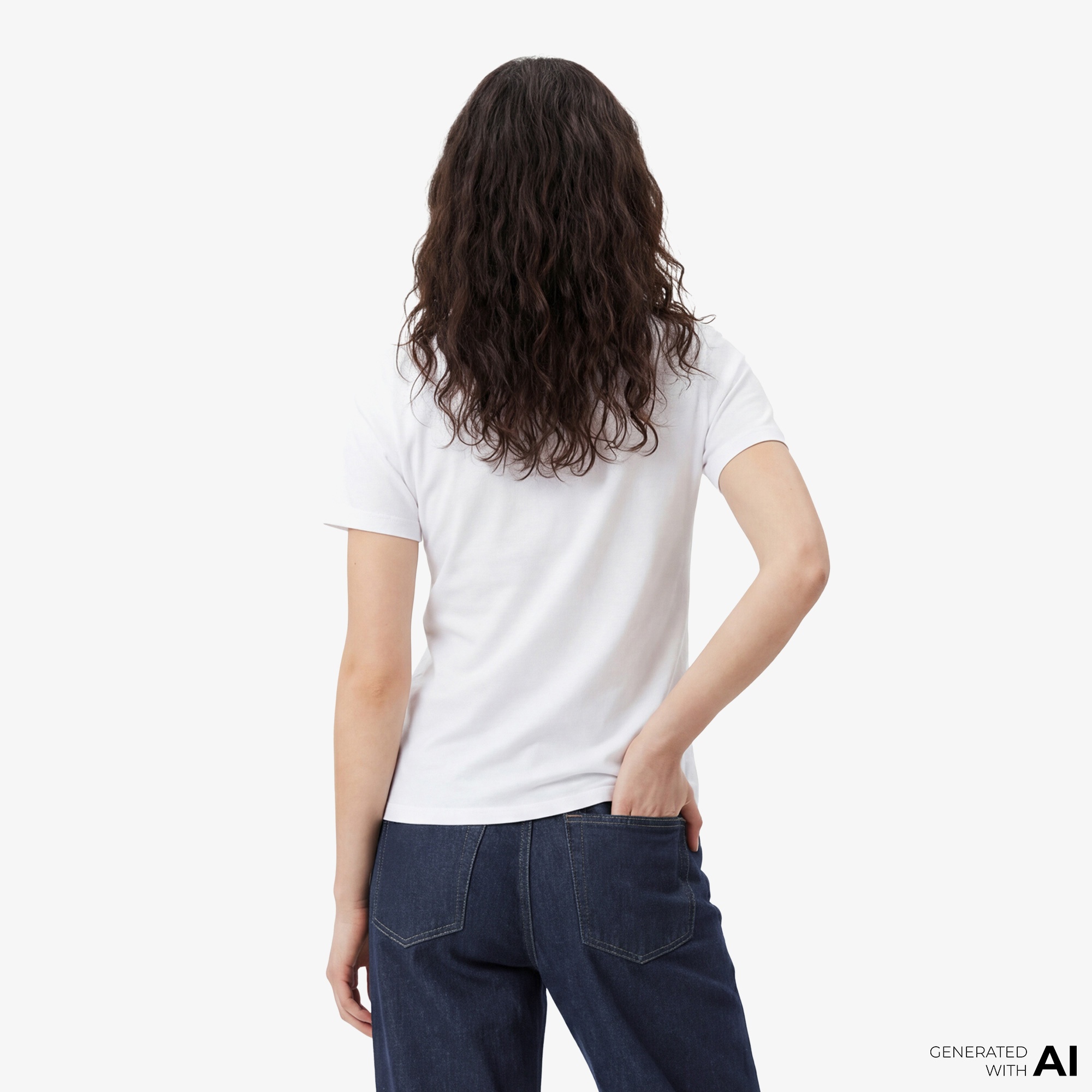 Calvin Klein Classic 20S Logo Grap Kadın Beyaz T-Shirt