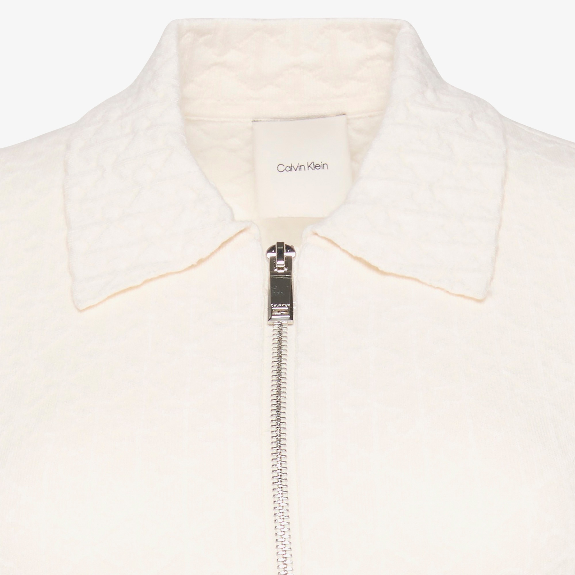 Calvin Klein Textured Kadın Beyaz Triko