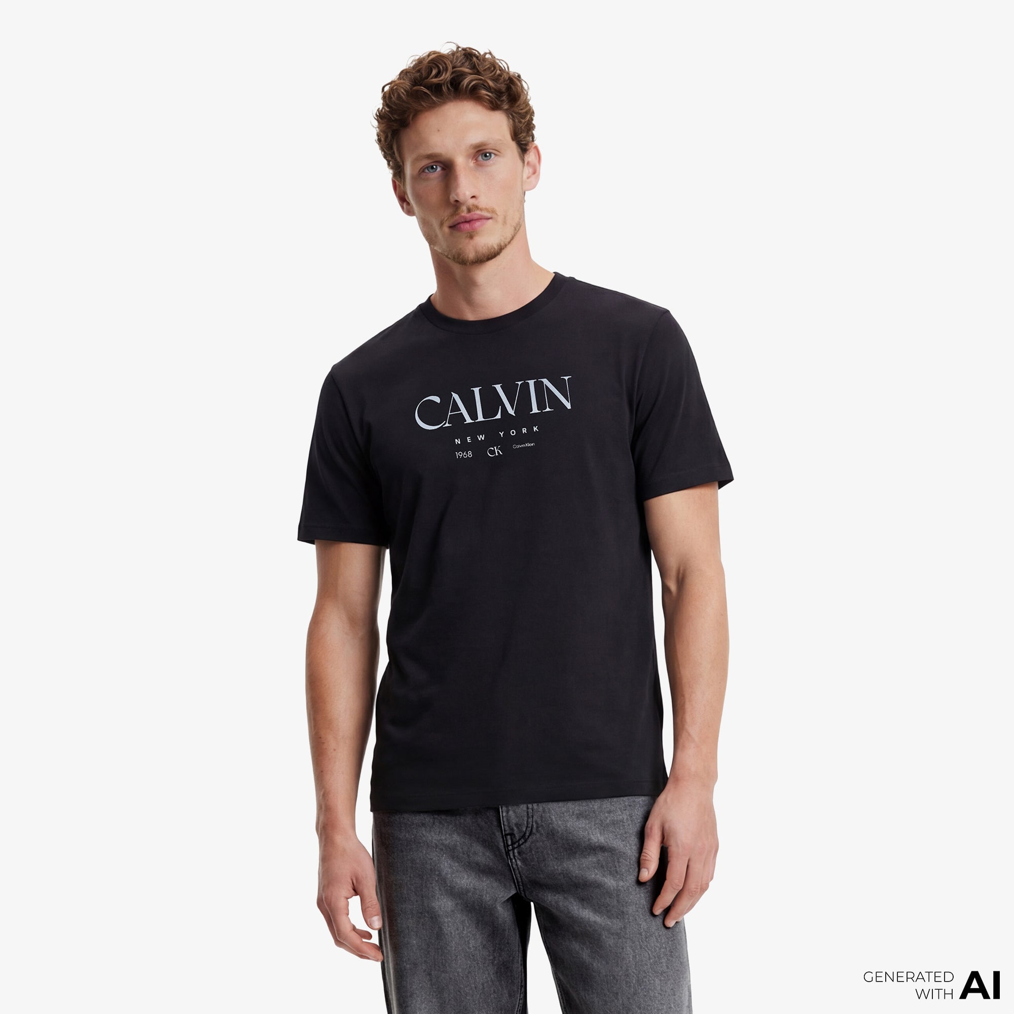 Calvin Klein 20S Graphic Erkek Beyaz T-Shirt
