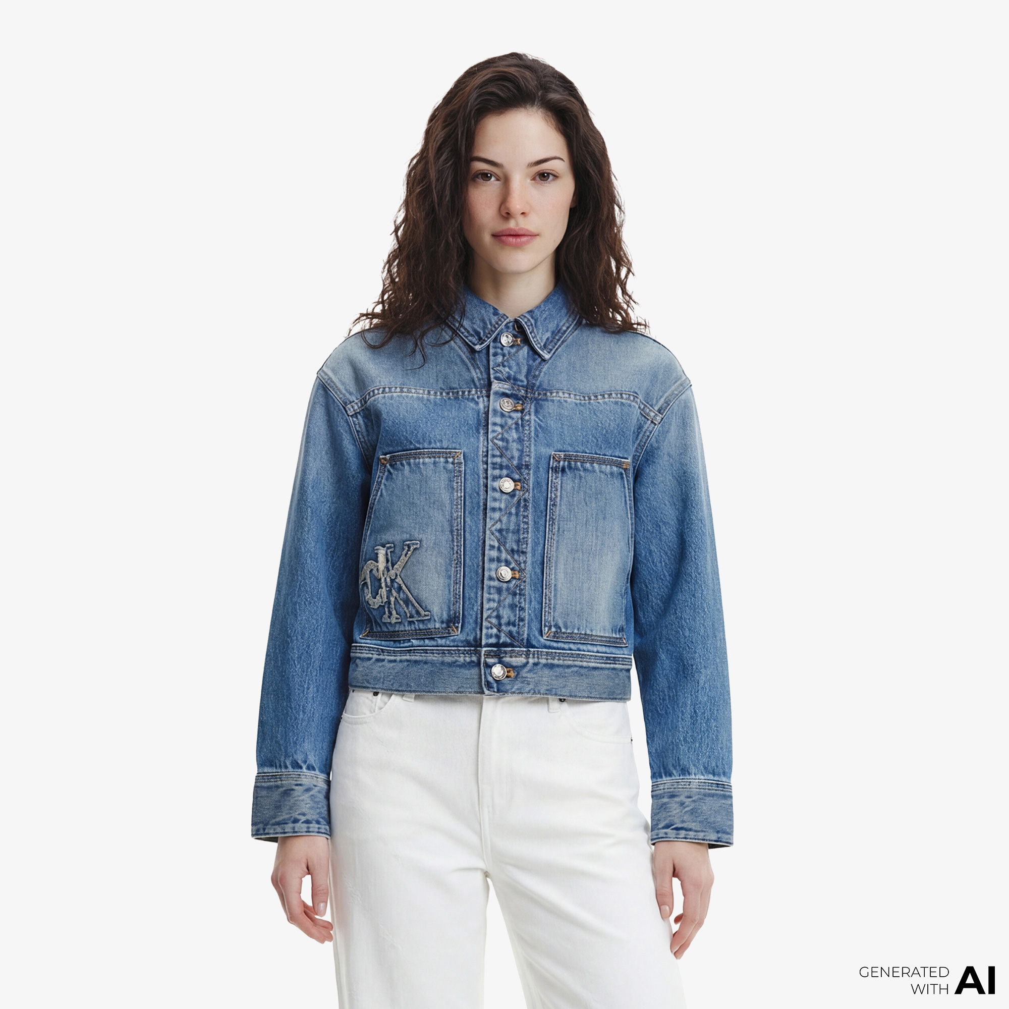  Calvin Klein Workwear Kadın Mavi Ceket