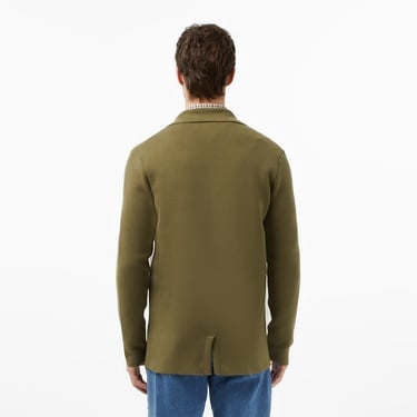  Lacoste Erkek Classic Fit V Yaka Haki Hırka