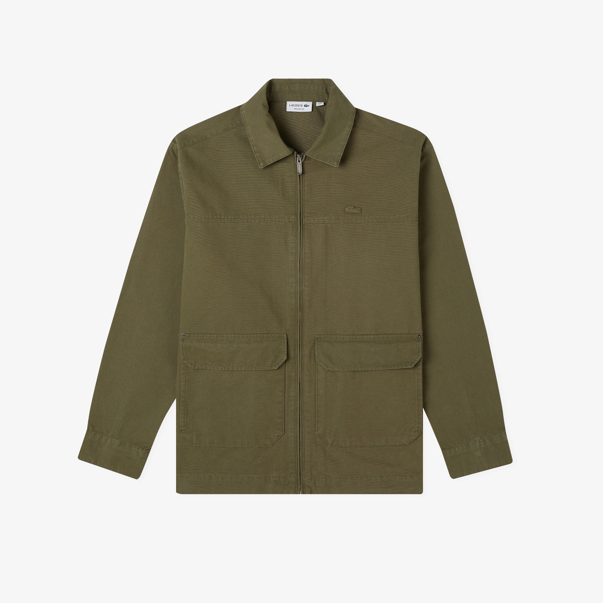 Lacoste Erkek Relaxed Fit Fermuarlı Haki Ceket