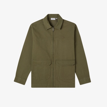 Lacoste Erkek Relaxed Fit Fermuarlı Haki Ceket
