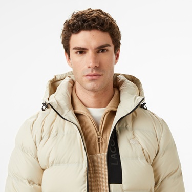  Lacoste Erkek Regular Fit Açık Kahverengi Şişme Mont