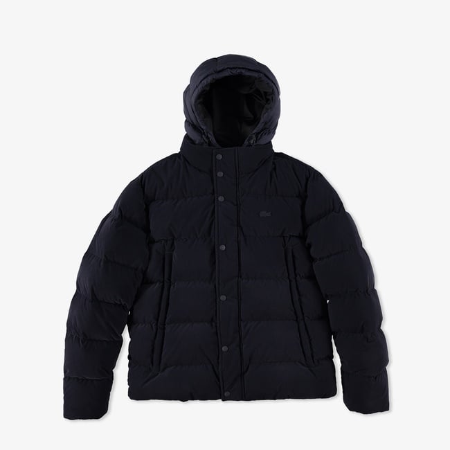  Lacoste Erkek Kapüşonlu Lacivert Mont