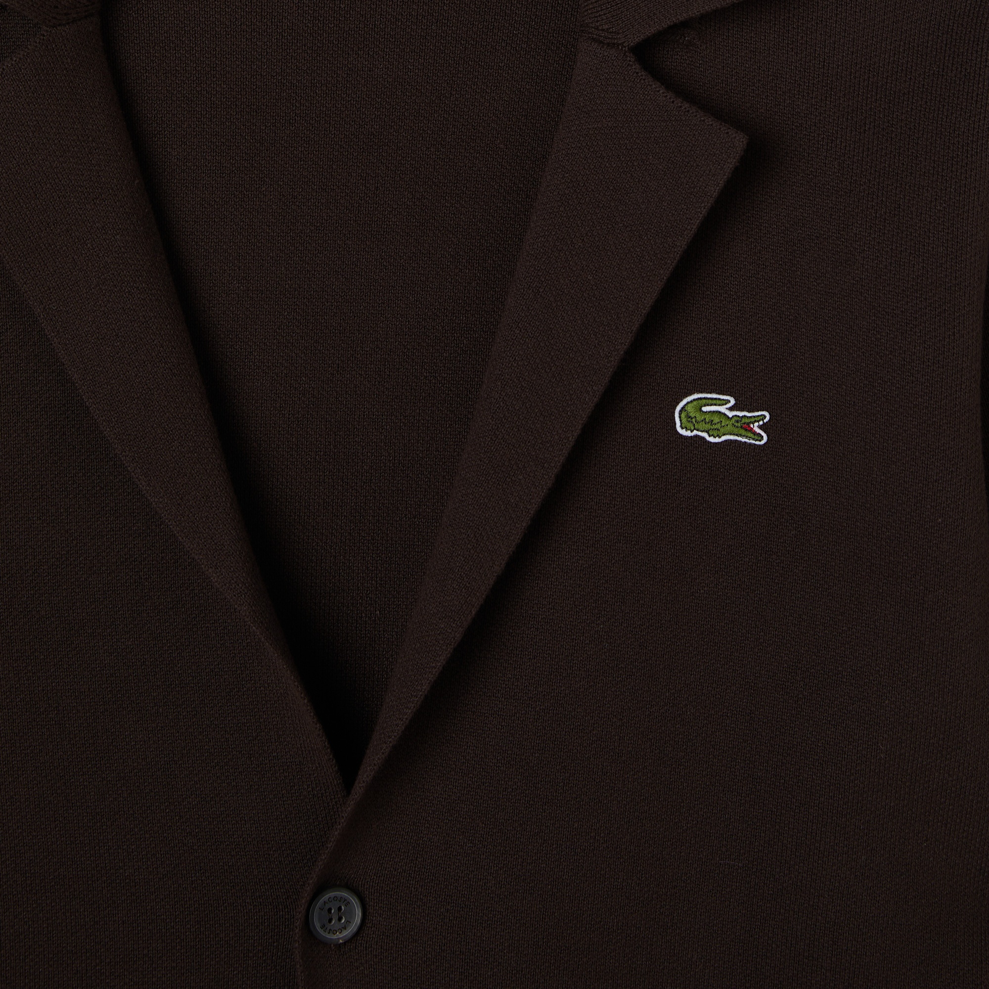 Lacoste Erkek Classic Fit V Yaka Kahverengi Hırka