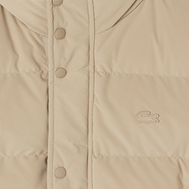  Lacoste Erkek Kapüşonlu Bej Mont