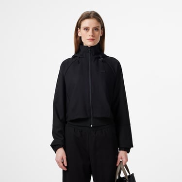  Lacoste Kadın Regular Fit Kapüşonlu Siyah Dış Gömlek