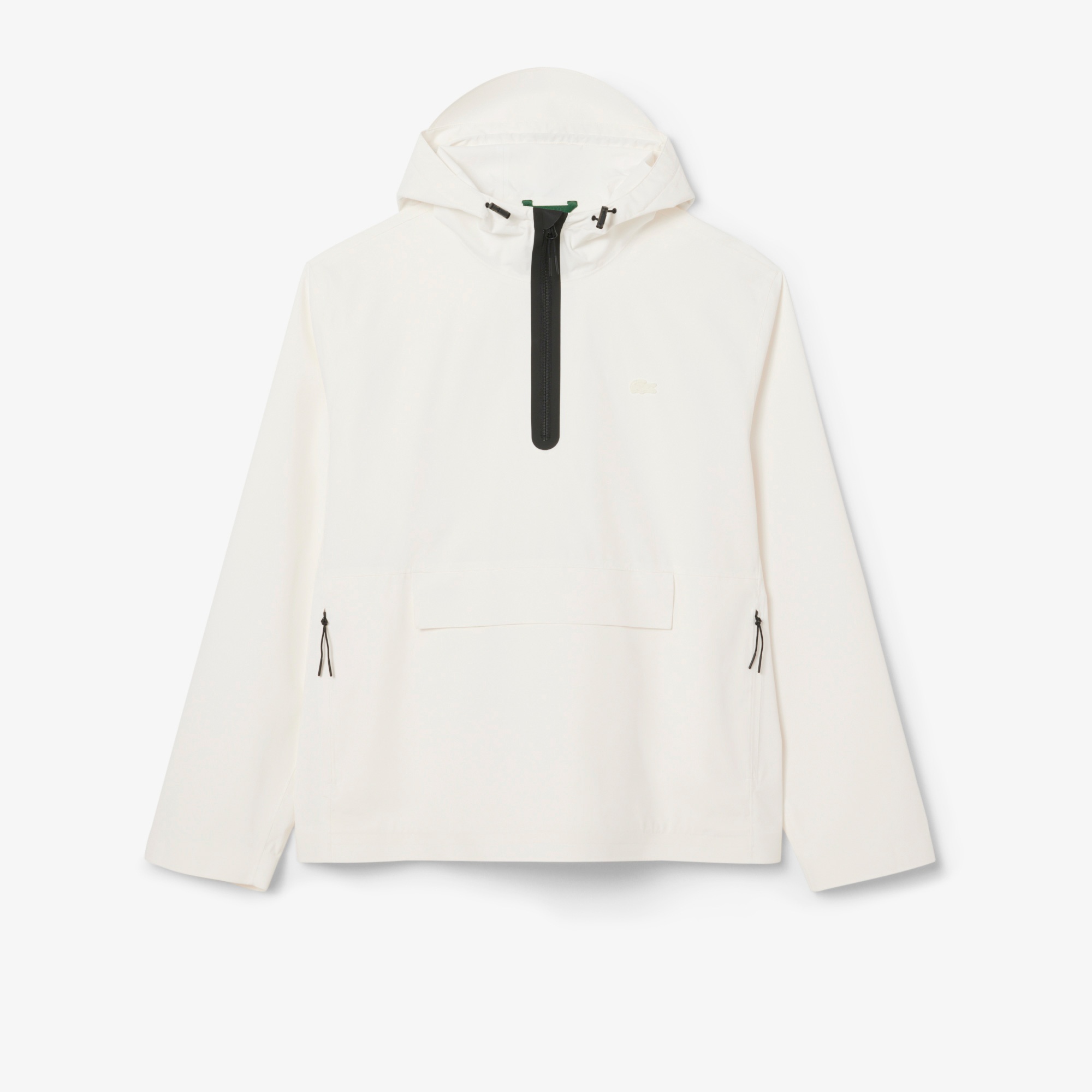 Lacoste Erkek Oversize Fit Kapüşonlu Beyaz Yağmurluk