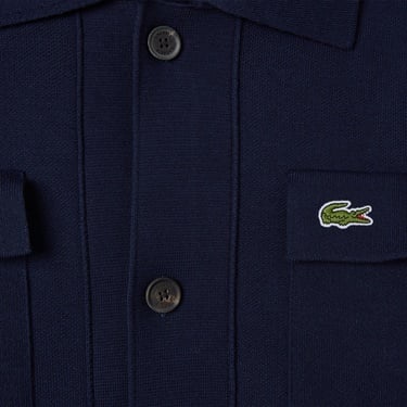  Lacoste Erkek Classic Fit Polo Yaka Lacivert Ceket
