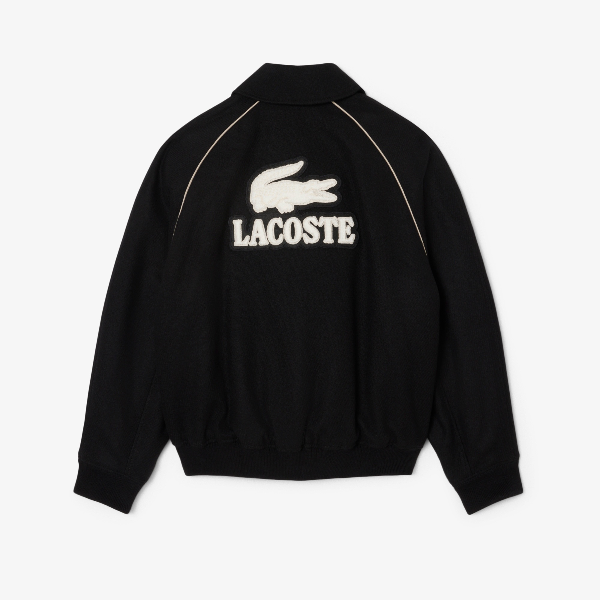 Lacoste Erkek Classic Fit Gömlek Yaka Baskılı Siyah Ceket