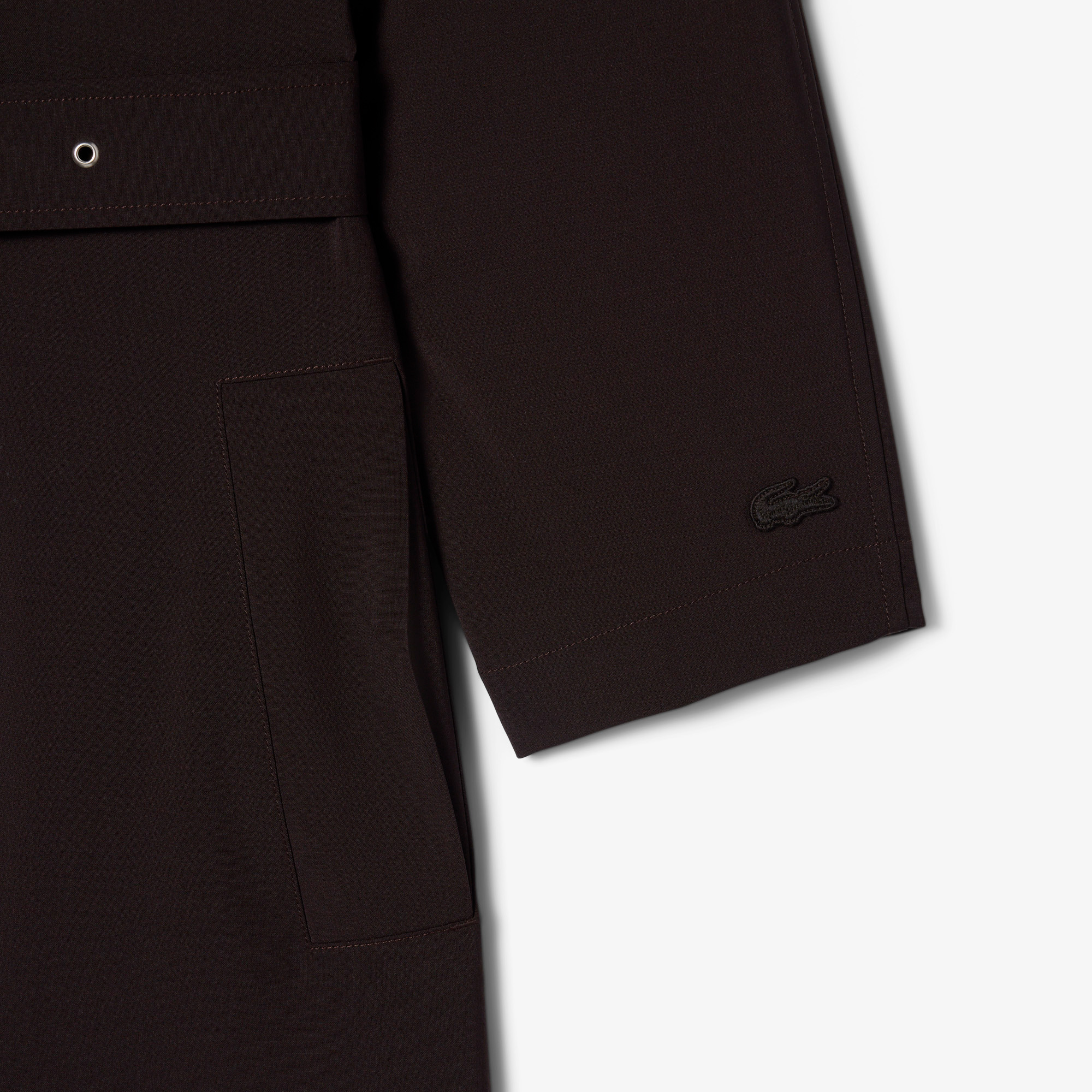 Lacoste Kadın Oversize Fit Koyu Kahverengi Trençkot