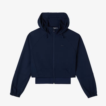  Lacoste Kadın Regular Fit Kapüşonlu Lacivert Dış Gömlek