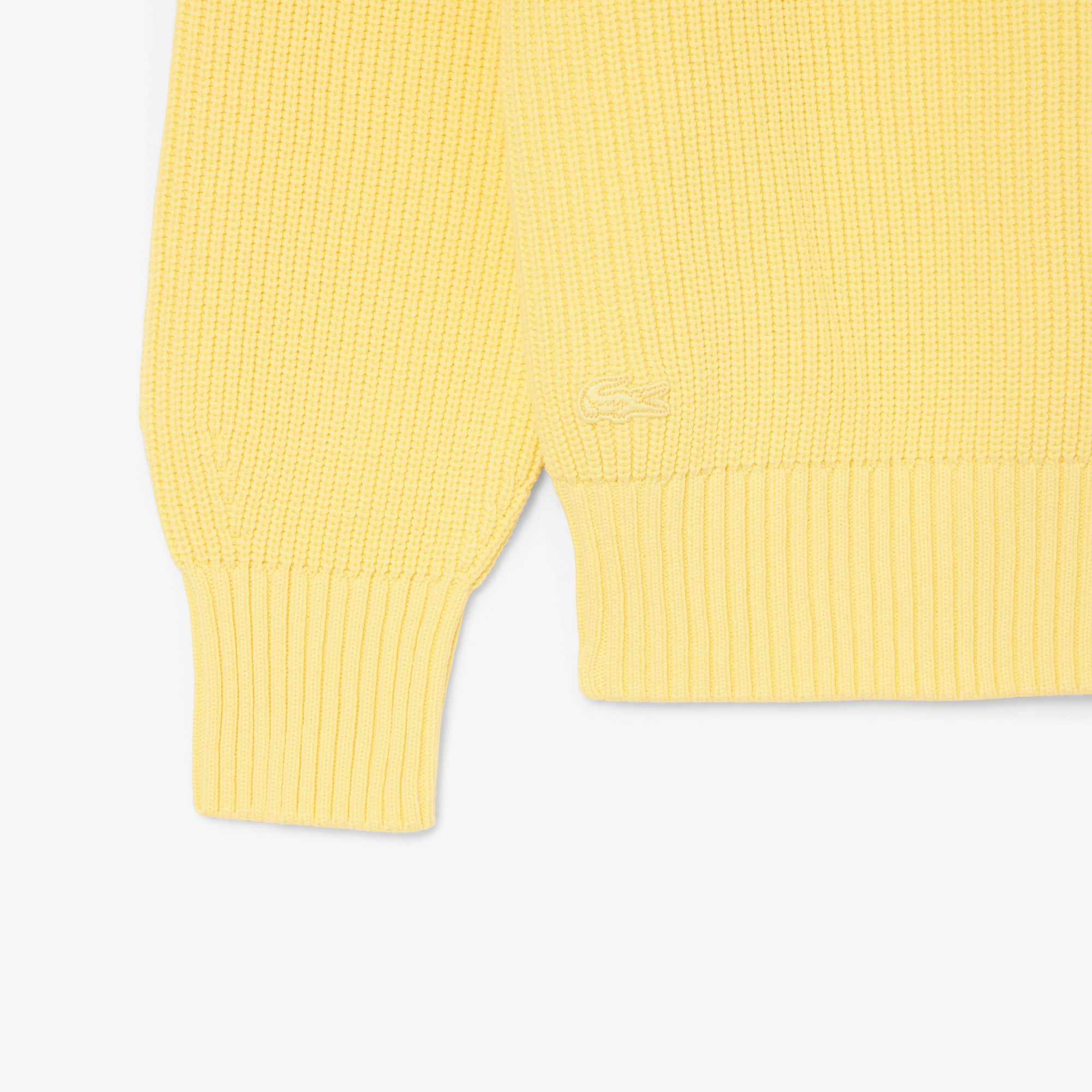 Lacoste Erkek Classic Fit Bisiklet Yaka Sarı Kazak