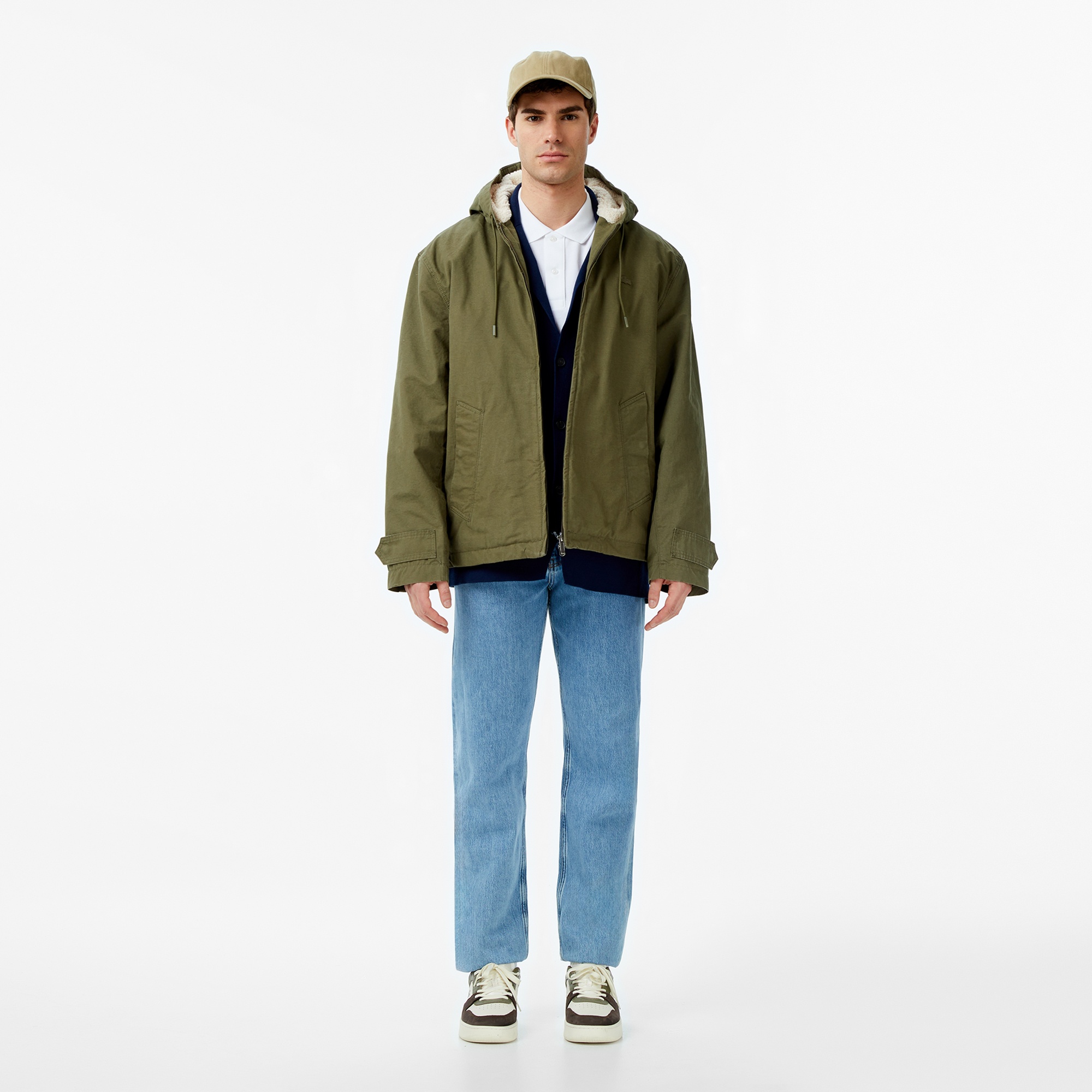 Lacoste Erkek Kapüşonlu Haki Mont