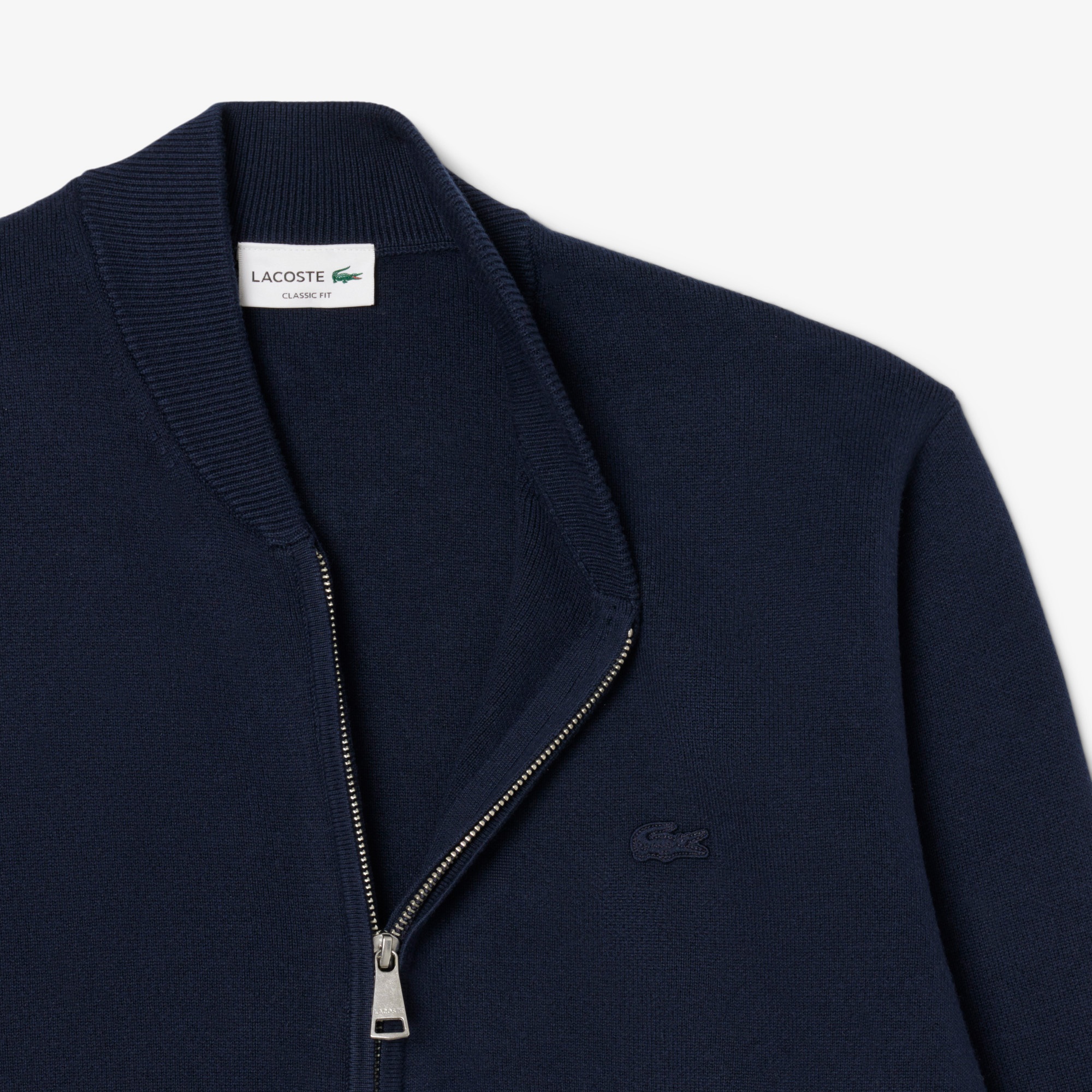 Lacoste Erkek Classic Fit Fermuarlı Lacivert Hırka