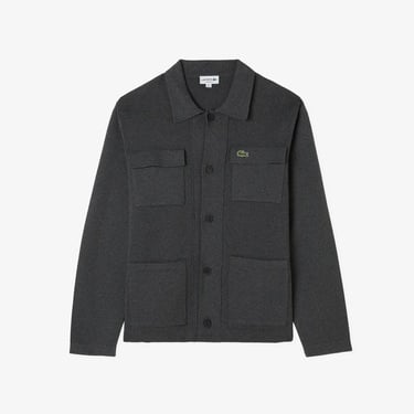  Lacoste Erkek Classic Fit Polo Yaka Gri Hırka