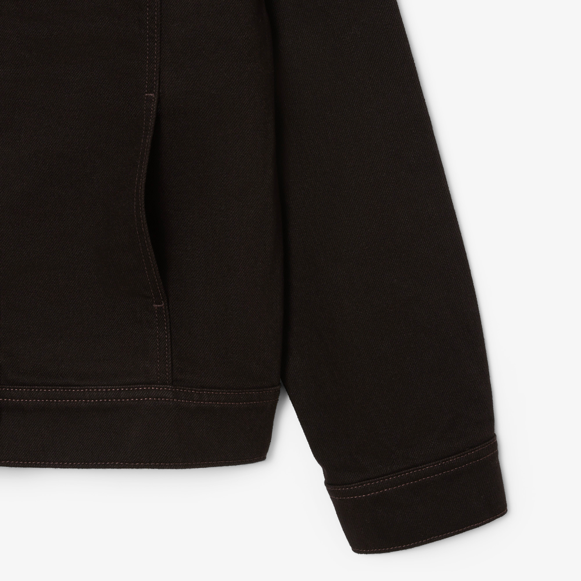 Lacoste Kadın Slim Fit Denim Koyu Kahverengi Ceket