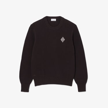  Lacoste Erkek Classic Fit Bisiklet Yaka Kahverengi Kazak