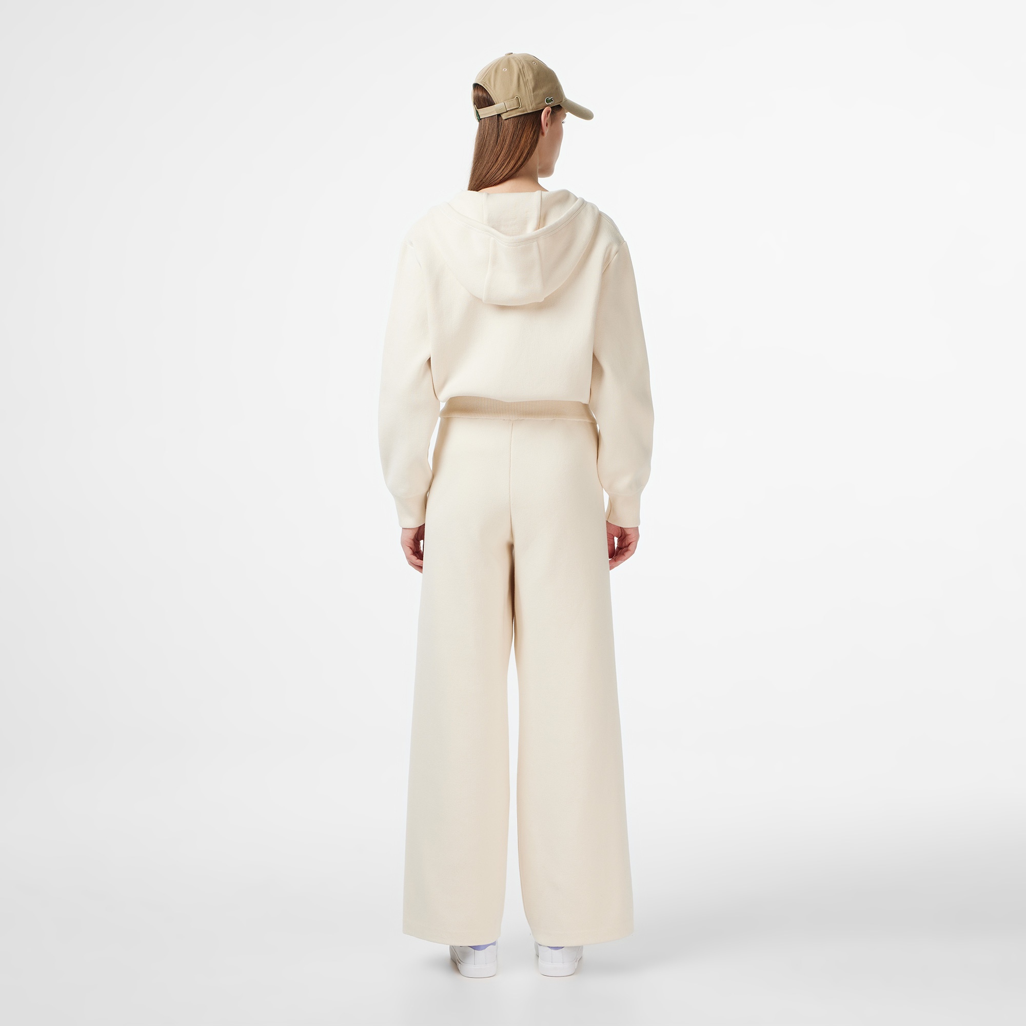 Lacoste Kadın Regular Fit Krem Pantolon