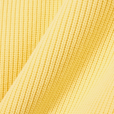  Lacoste Kadın Loose Fit Bisiklet Yaka Sarı Kazak