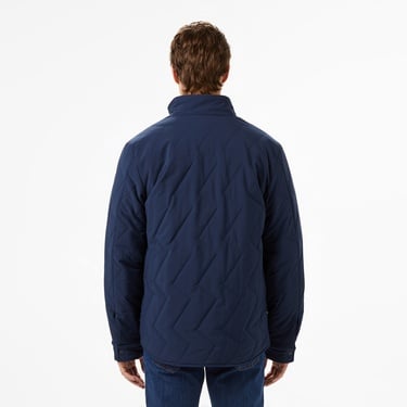  Lacoste Erkek Dik Yaka Çift Taraflı Lacivert Mont