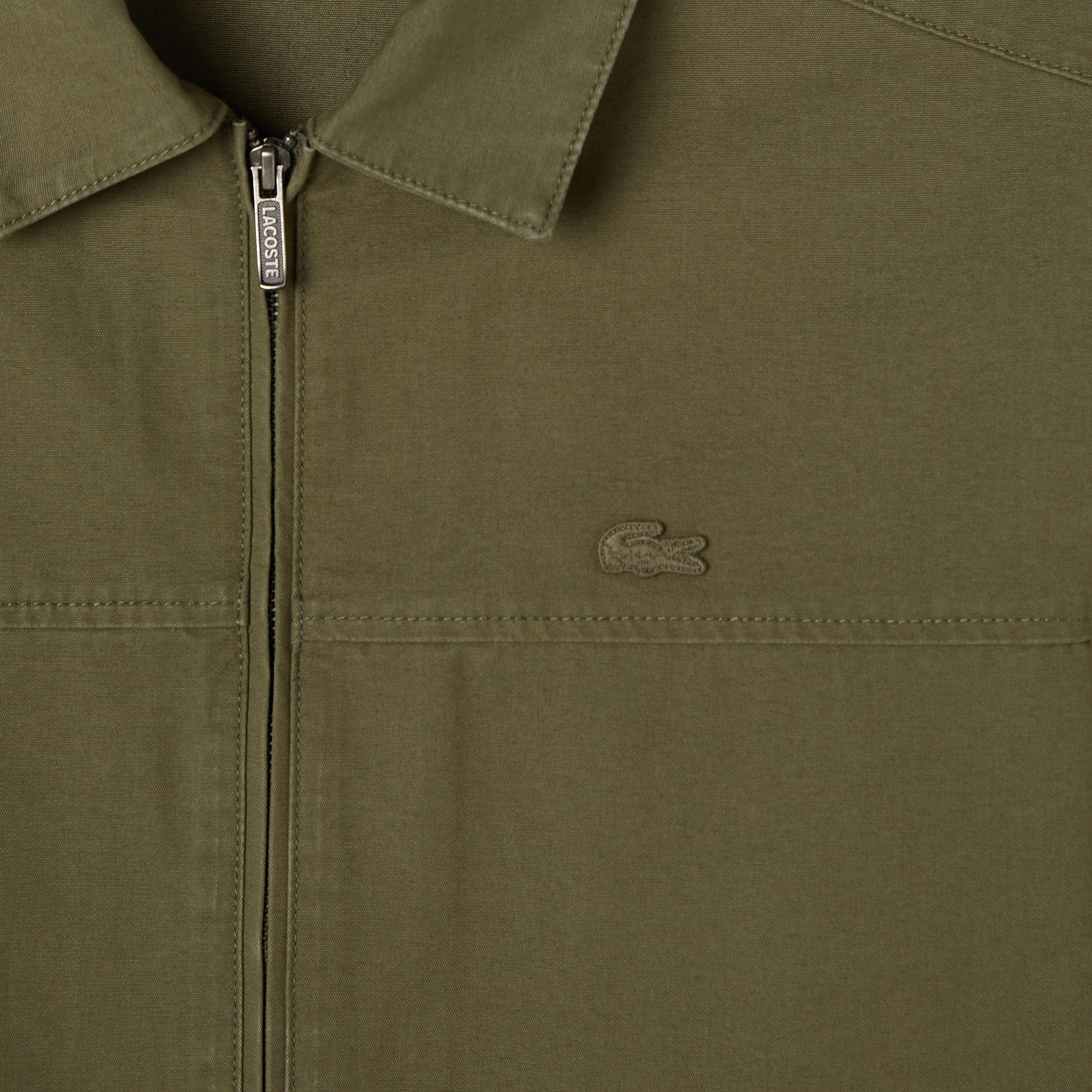 Lacoste Erkek Relaxed Fit Fermuarlı Haki Ceket