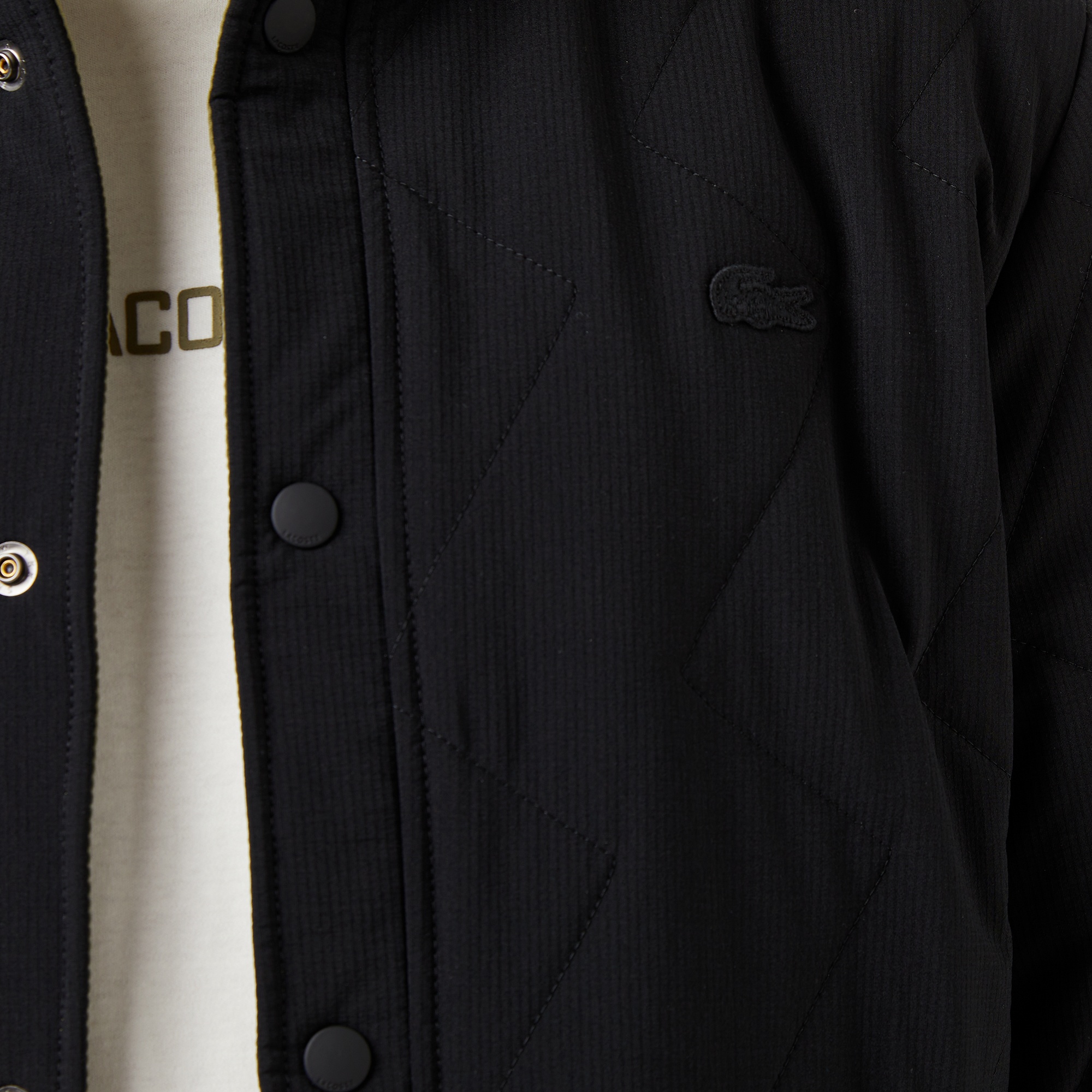 Lacoste Erkek Dik Yaka Çift Taraflı Haki Mont