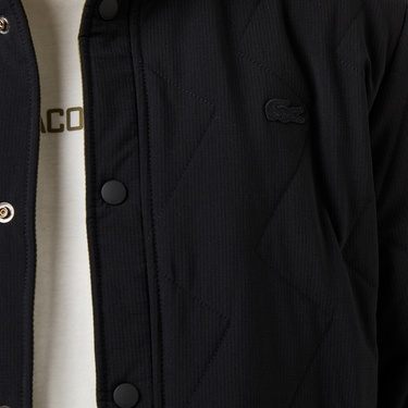  Lacoste Erkek Dik Yaka Çift Taraflı Haki Mont