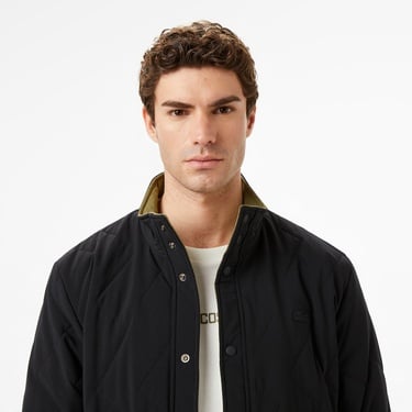  Lacoste Erkek Dik Yaka Çift Taraflı Haki Mont