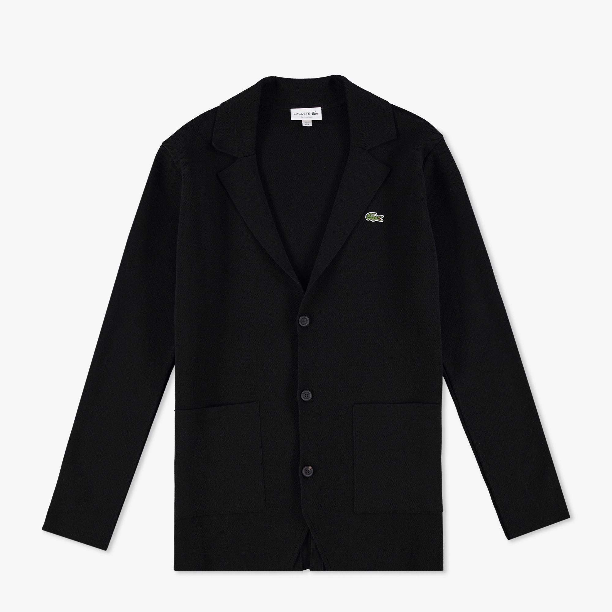 Lacoste Erkek Classic Fit V Yaka Siyah Hırka