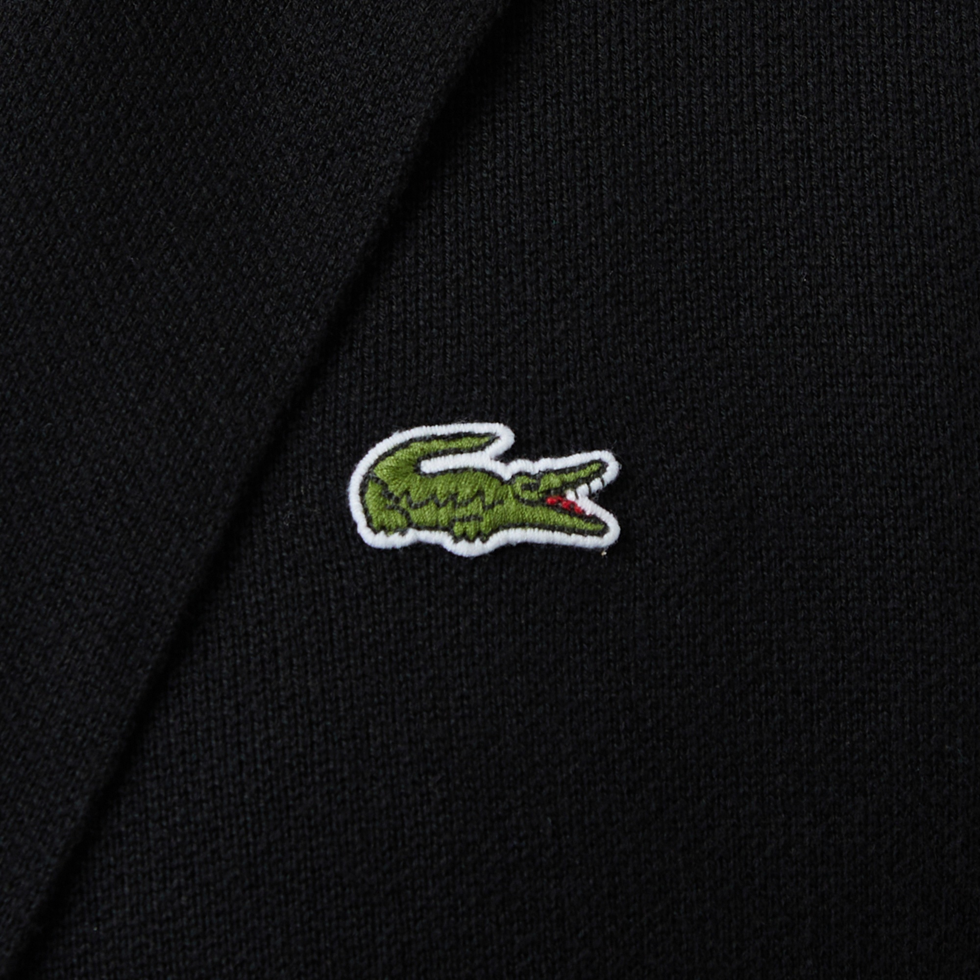 Lacoste Erkek Classic Fit V Yaka Siyah Hırka