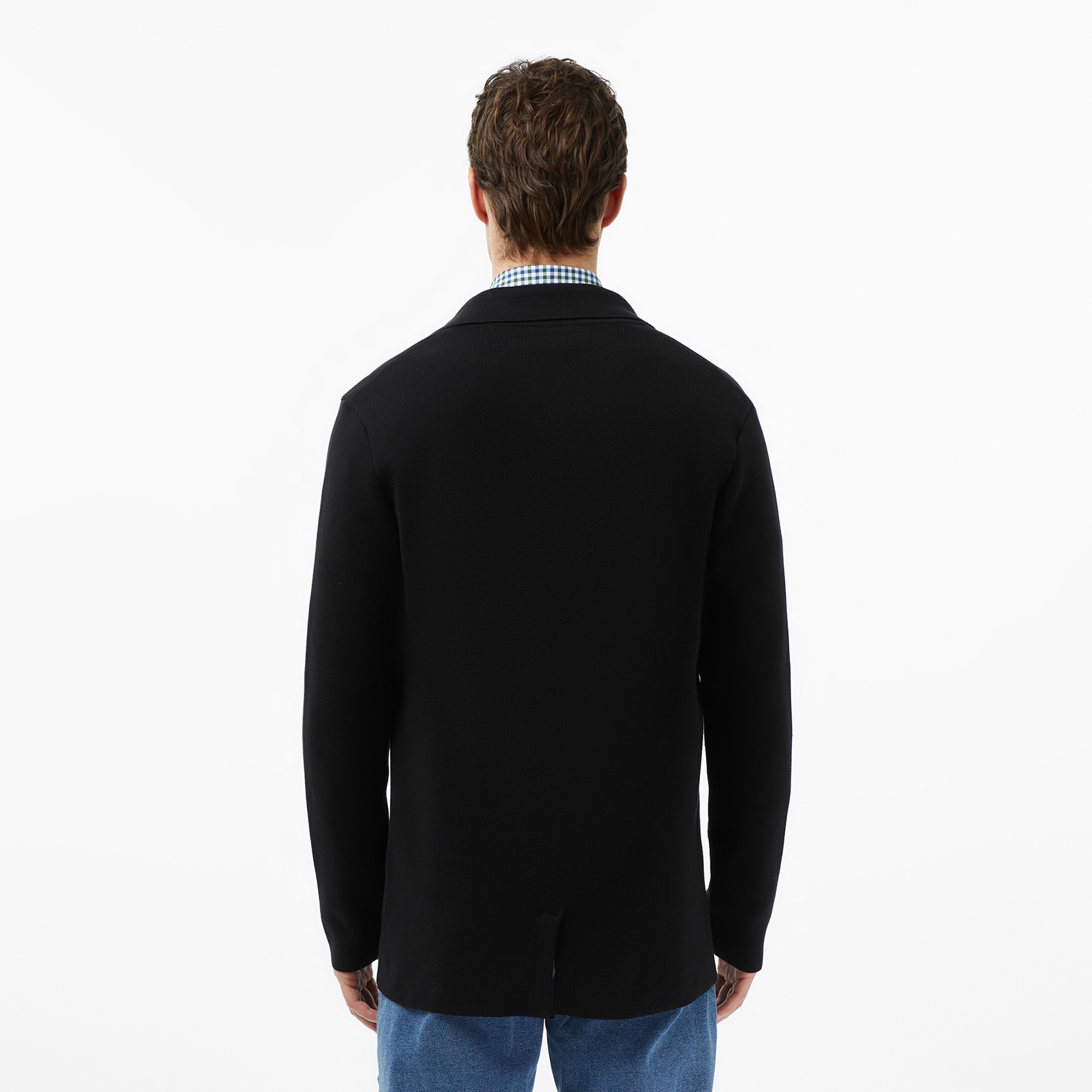 Lacoste Erkek Classic Fit V Yaka Siyah Hırka