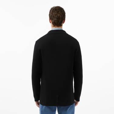  Lacoste Erkek Classic Fit V Yaka Siyah Hırka