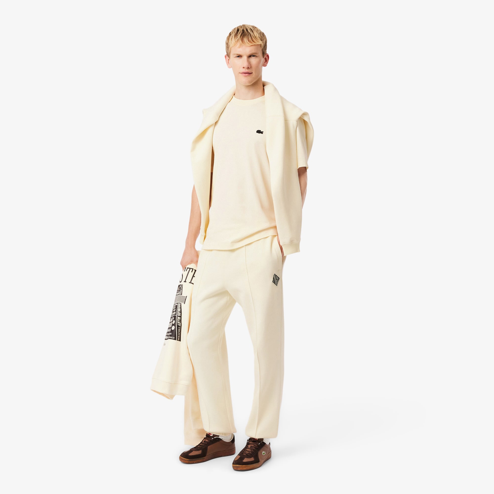 Lacoste Erkek Classic Fit Bisiklet Yaka Sarı T-Shirt