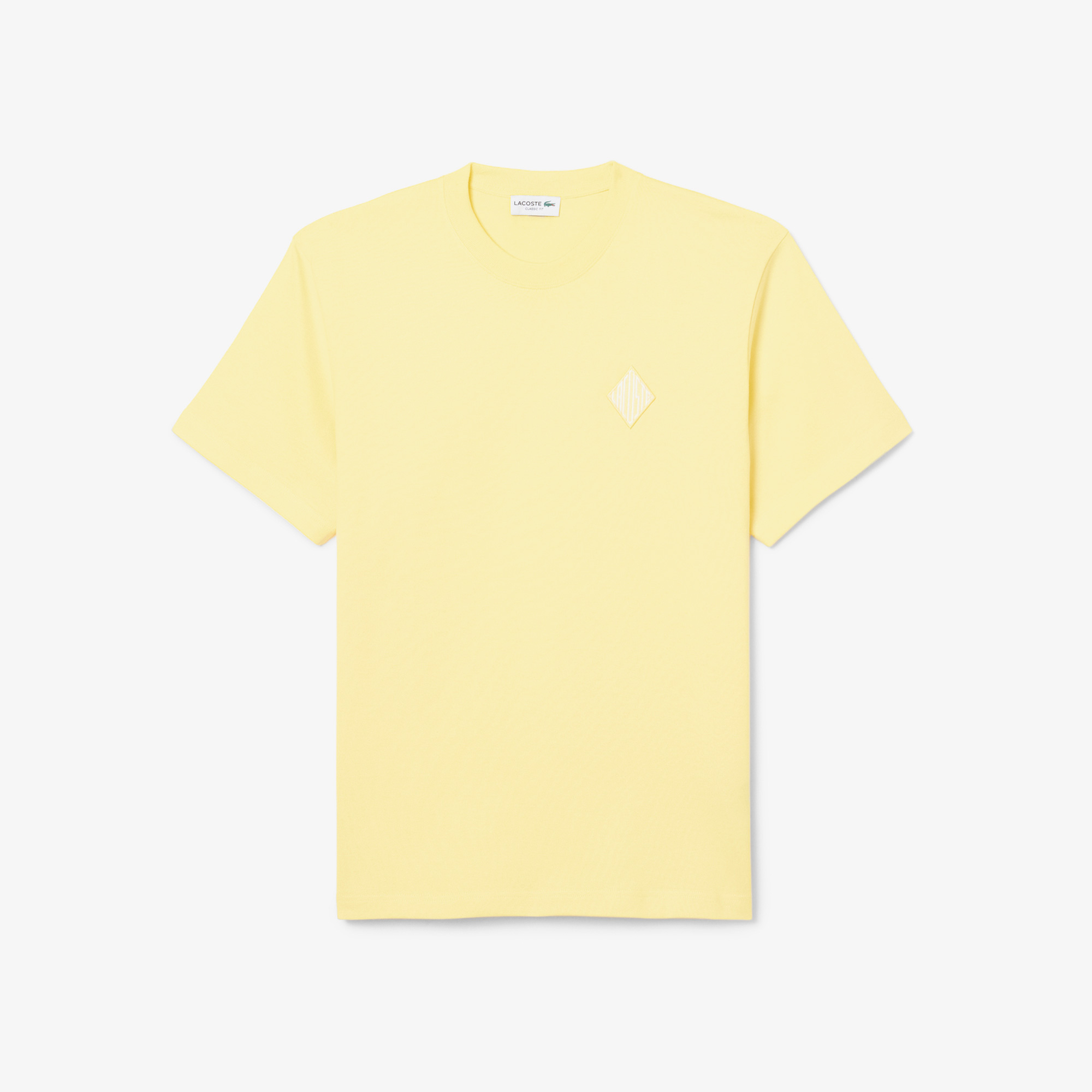 Lacoste Erkek Classic Fit Bisiklet Yaka Sarı T-Shirt