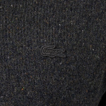  Lacoste Erkek Classic Fit Bisiklet Yaka Yün Gri Kazak