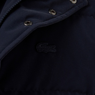  Lacoste Erkek Kapüşonlu Lacivert Mont