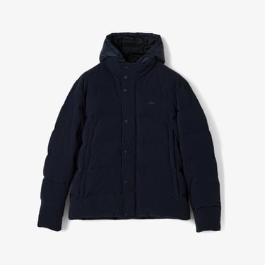  Lacoste Erkek Kapüşonlu Lacivert Mont