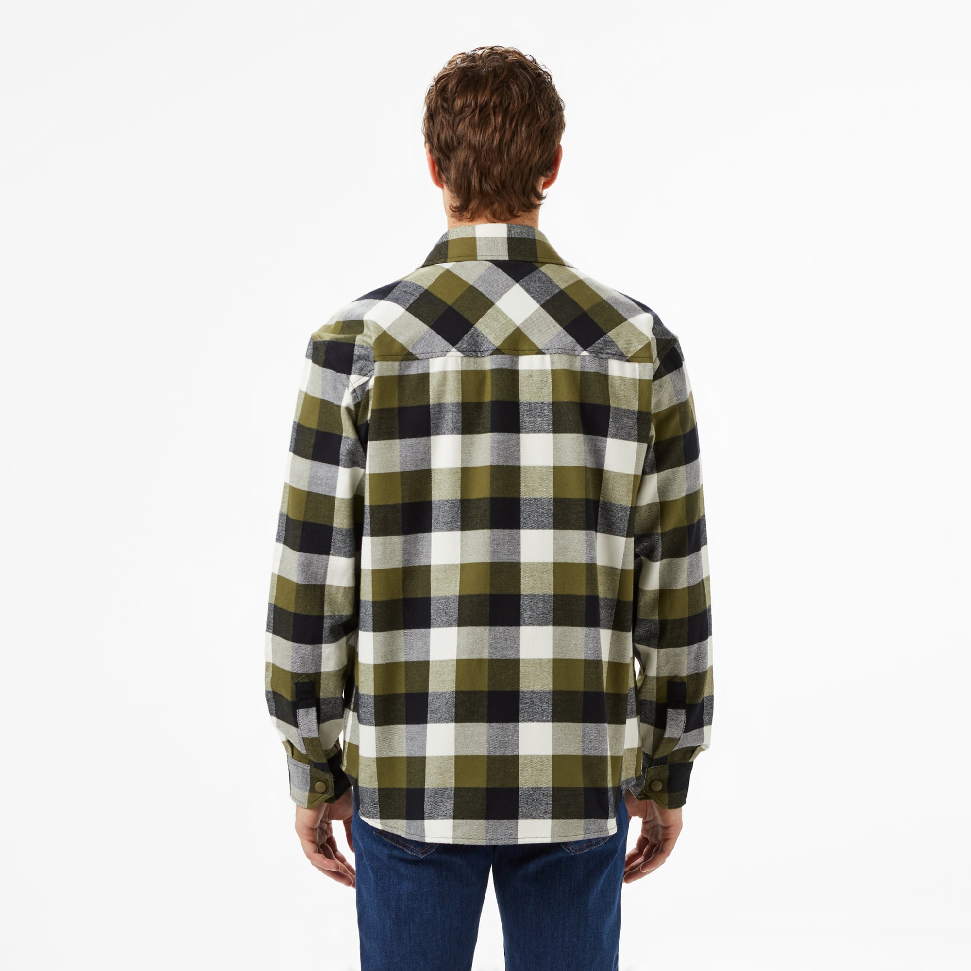  Lacoste Erkek Relaxed Fit Kareli Haki Gömlek