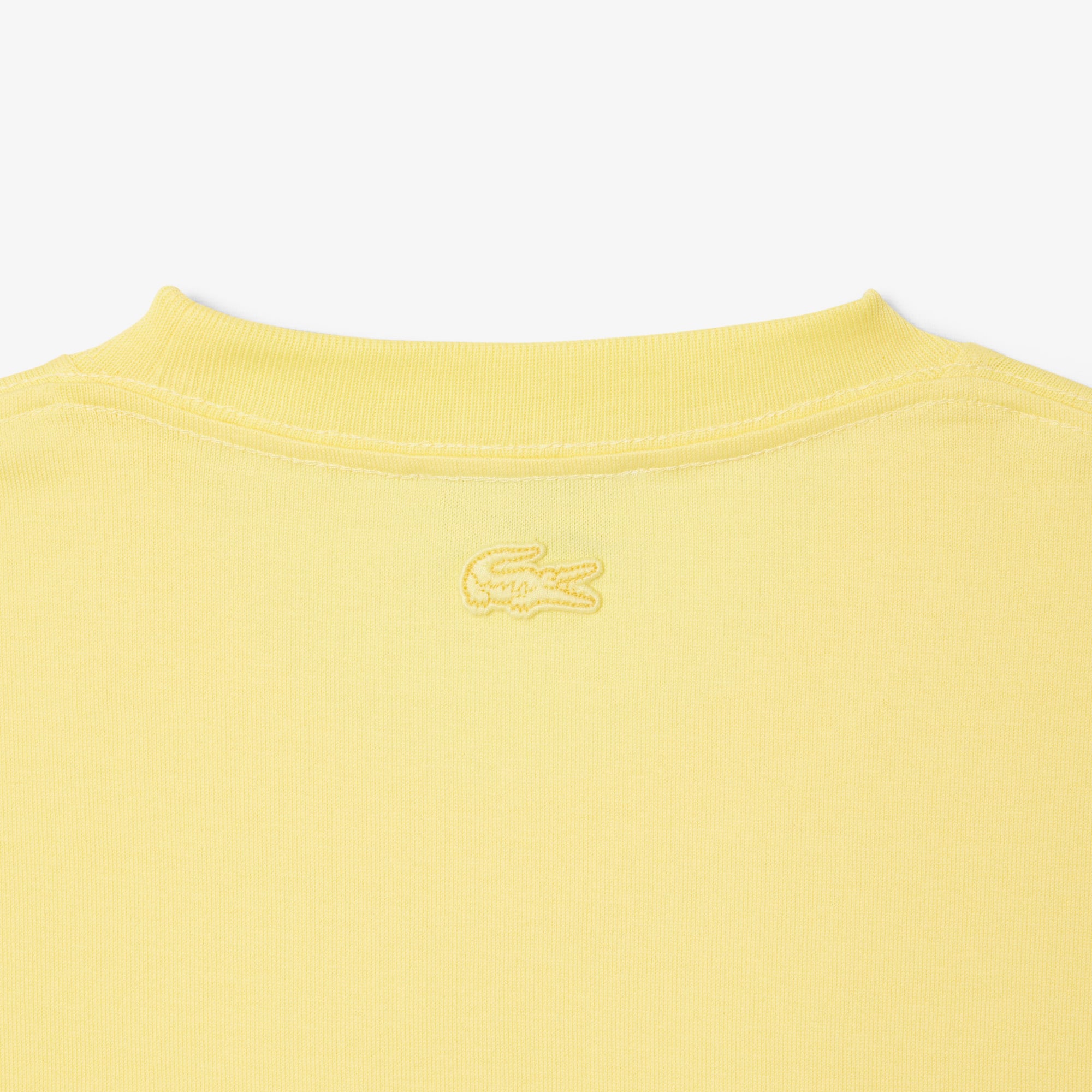 Lacoste Erkek Classic Fit Bisiklet Yaka Sarı T-Shirt