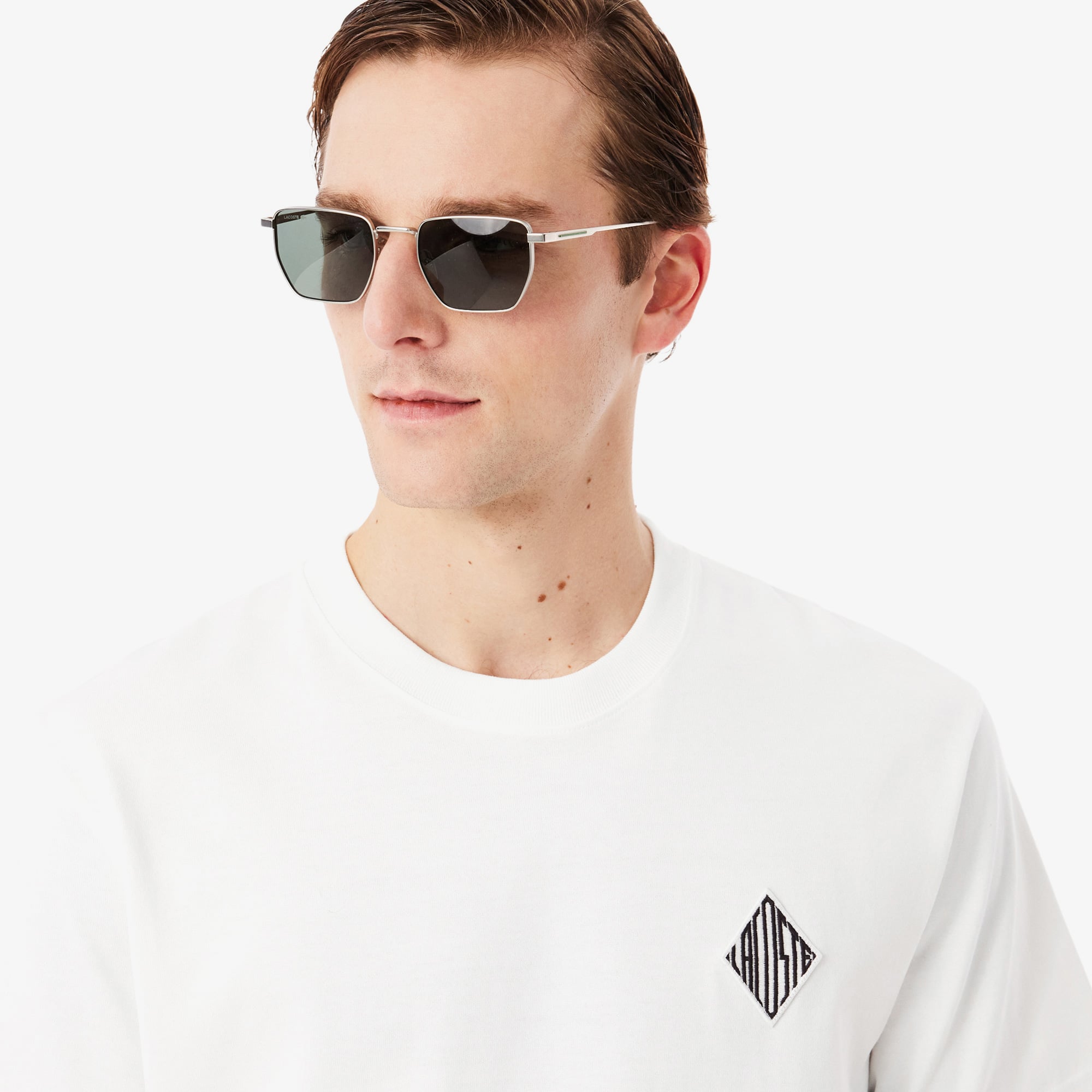 Lacoste Erkek Classic Fit Bisiklet Yaka Beyaz T-Shirt