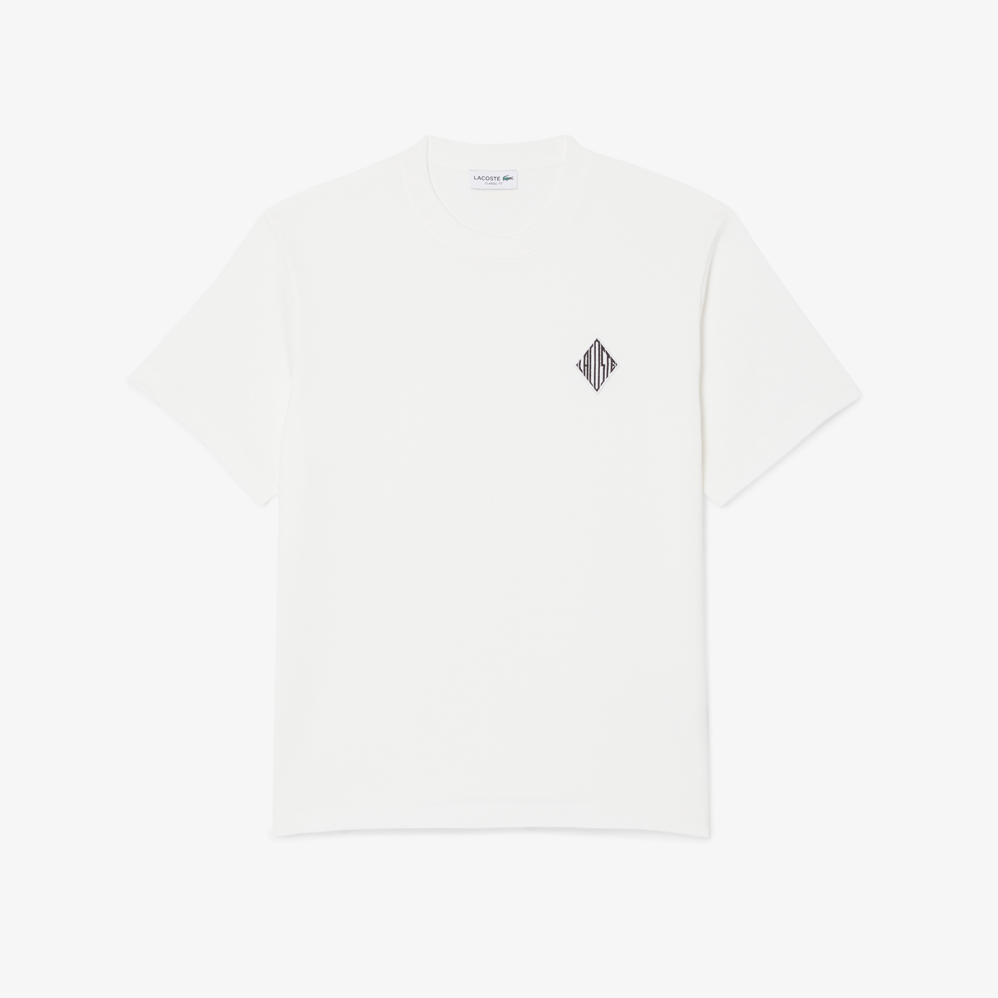 Lacoste Erkek Classic Fit Bisiklet Yaka Beyaz T-Shirt