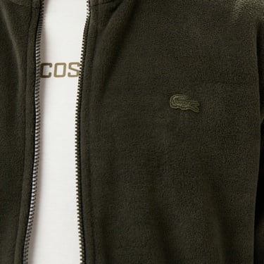  Lacoste Erkek Loose Fit Fermuarlı Haki Sweatshirt