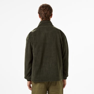  Lacoste Erkek Loose Fit Fermuarlı Haki Sweatshirt