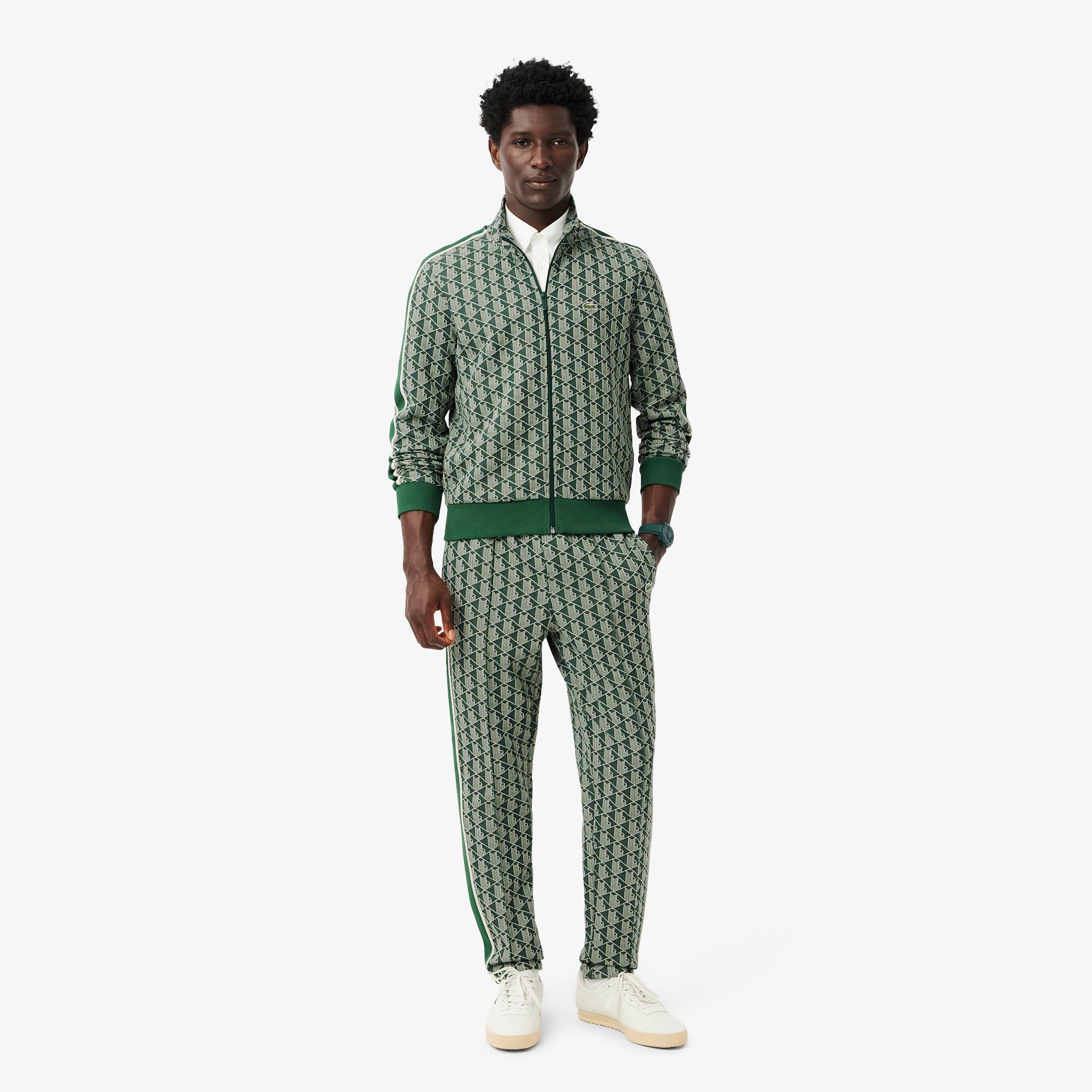  Lacoste Paris Erkek Regular Fit Monogram Yeşil Eşofman Altı