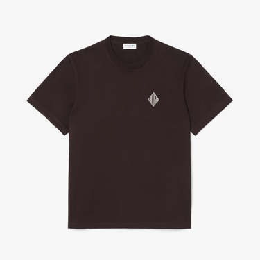  Lacoste Erkek Classic Fit Bisiklet Yaka Koyu Kahverengi T-Shirt