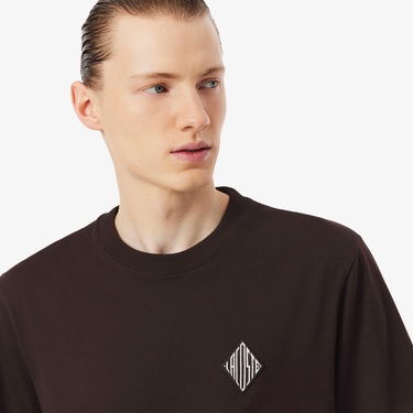  Lacoste Erkek Classic Fit Bisiklet Yaka Koyu Kahverengi T-Shirt