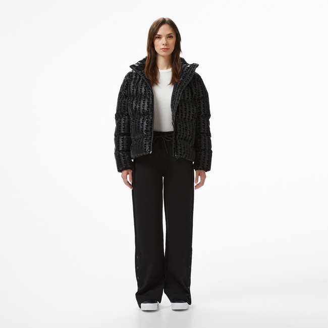  Lacoste Kadın Straight Fit Siyah Eşofman Altı